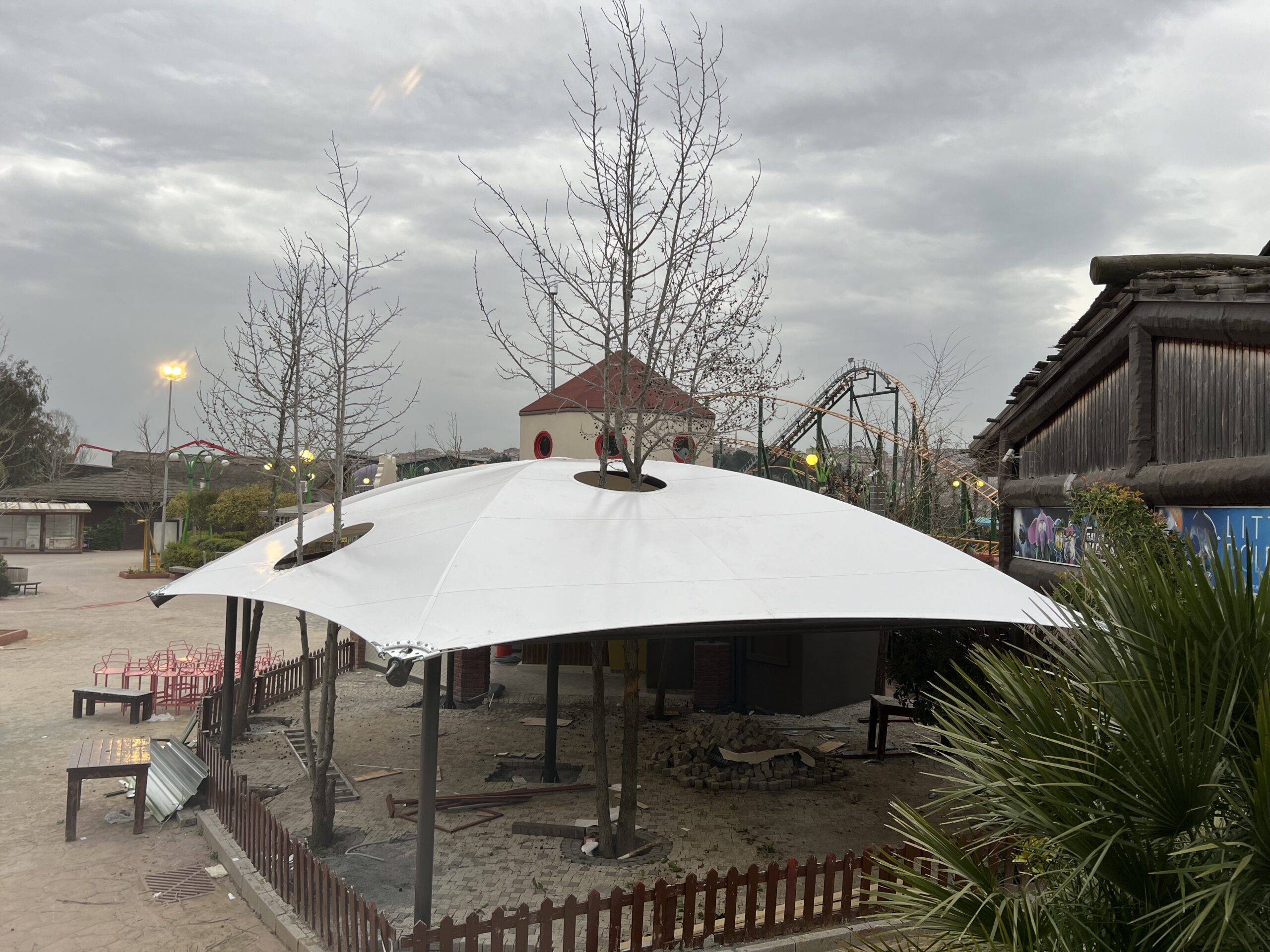Kafe – Restoran Asma Germe Tente Gölgelik Si..